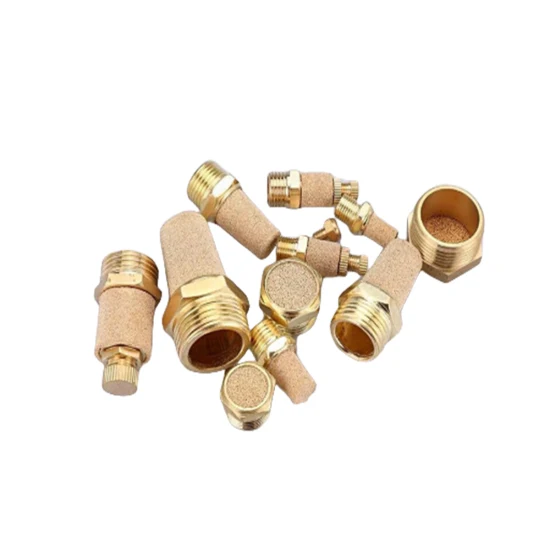 NPT 1/4 Air Pneumatic Silencer with Iron Plated Copper Base for Printing Press